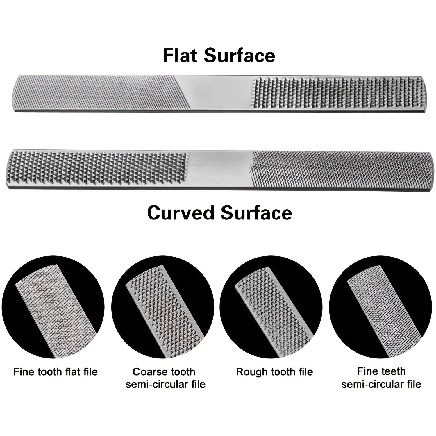 Набор напильников для дерева и металла 4-сторонние ручные напильники