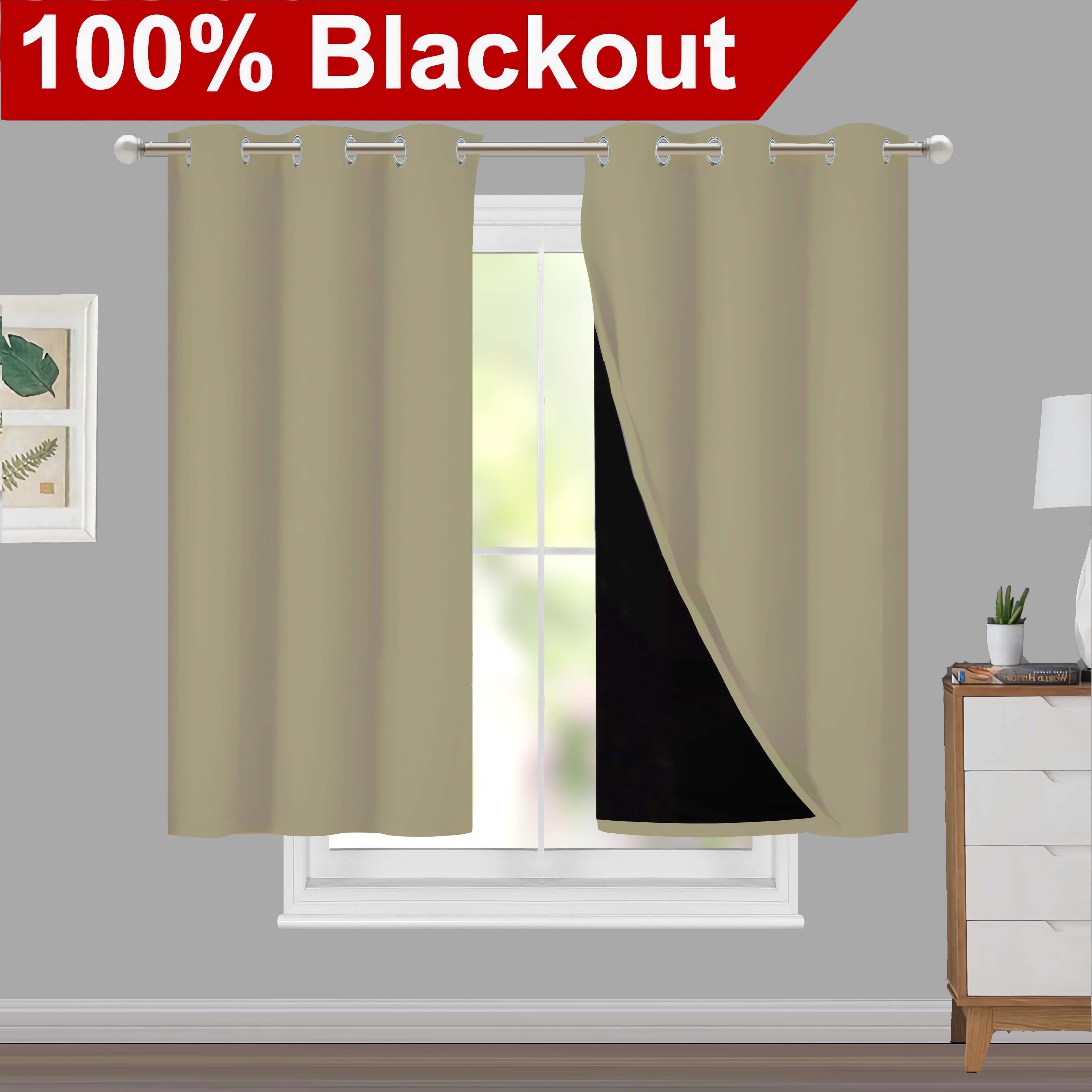 Blackout Curtains for Living Rooms and Bedrooms, Light-Blocking, Thermal Insulated