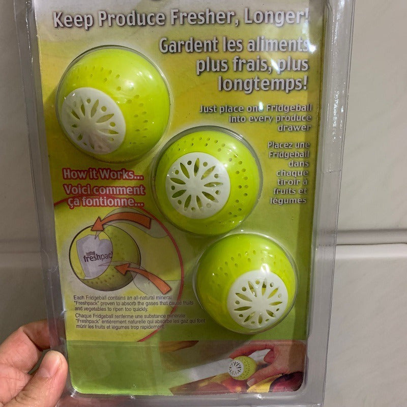 Bolas de frescura y desodorante para refrigerador, mineral eliminador de olores, plástico