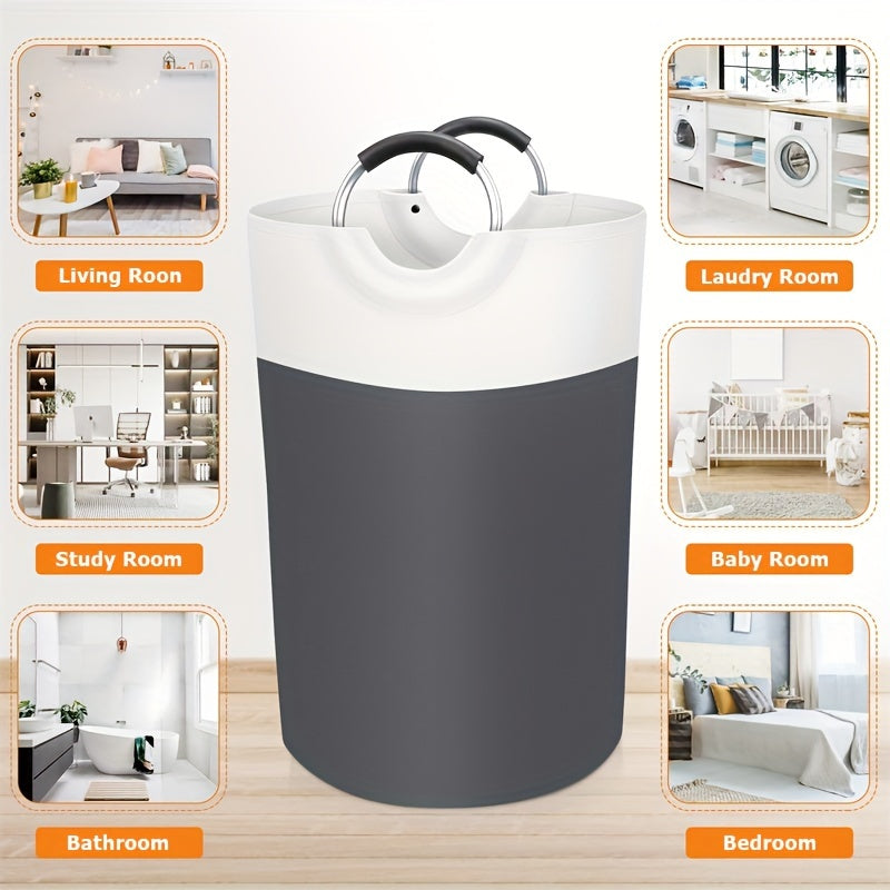 Cesta de ropa plegable con diseño de linterna, cesta de tela espaciosa para almacenamiento de ropa en baño, dormitorio, residencia universitaria