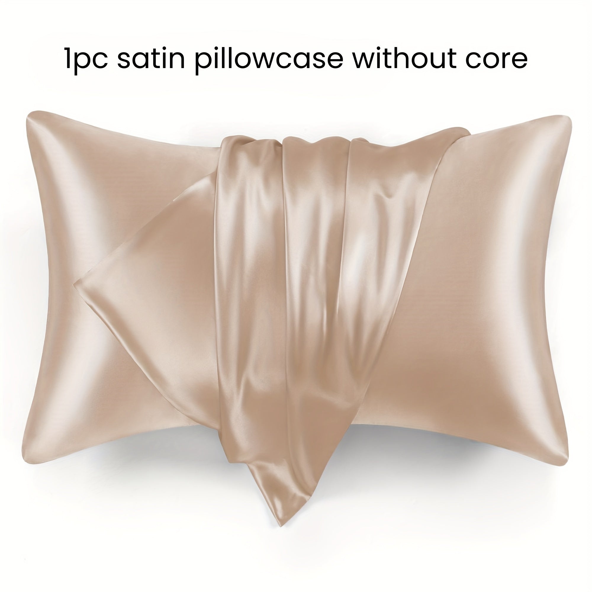 Silky Satin Pillowcase Solid Color Envelope Closure for Skin Hair Sleep