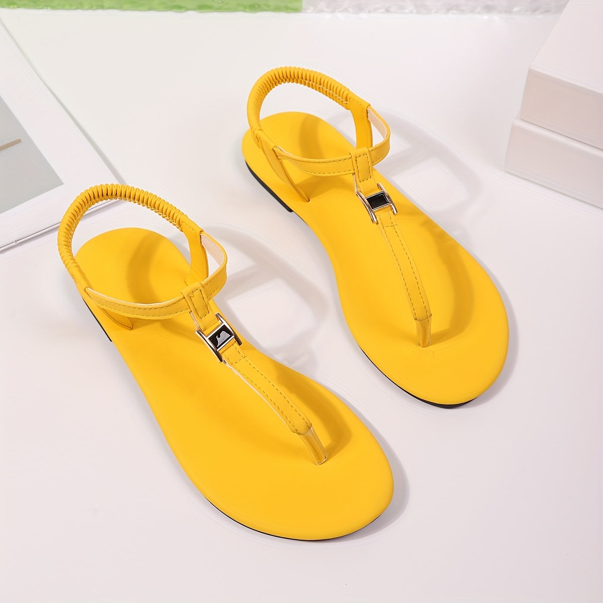 Women's Bohemian Flat Sandals Open-Toe Strappy Synthetic Vibrant Colors