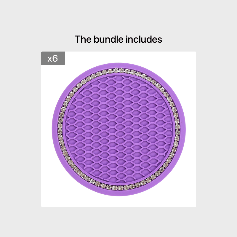 Avtomobil aksessuarlarining doira shaklidagi tarmoq, yumshoq rezina, sirg‘almaslik uchun stakan tutqichlari