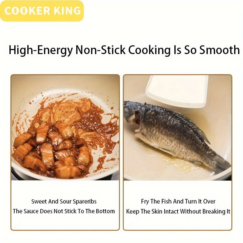 Антипригарная керамическая сковорода-кастрюля 28-32 см, совместимая с индукцией, глубокая фритюрница с крышкой