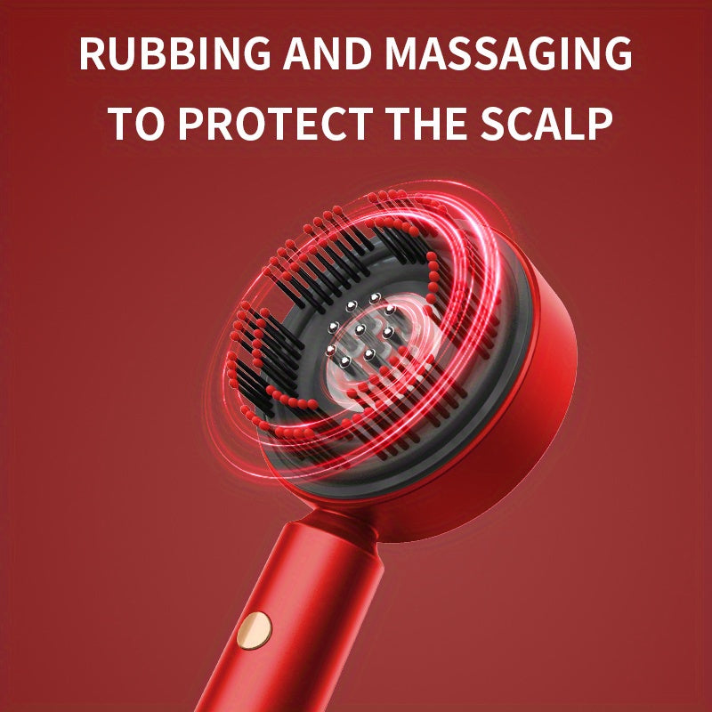 Electric Scalp Massager Comb with 1400mAh Battery 3 Modes Interchangeable Heads Ergonomic Design