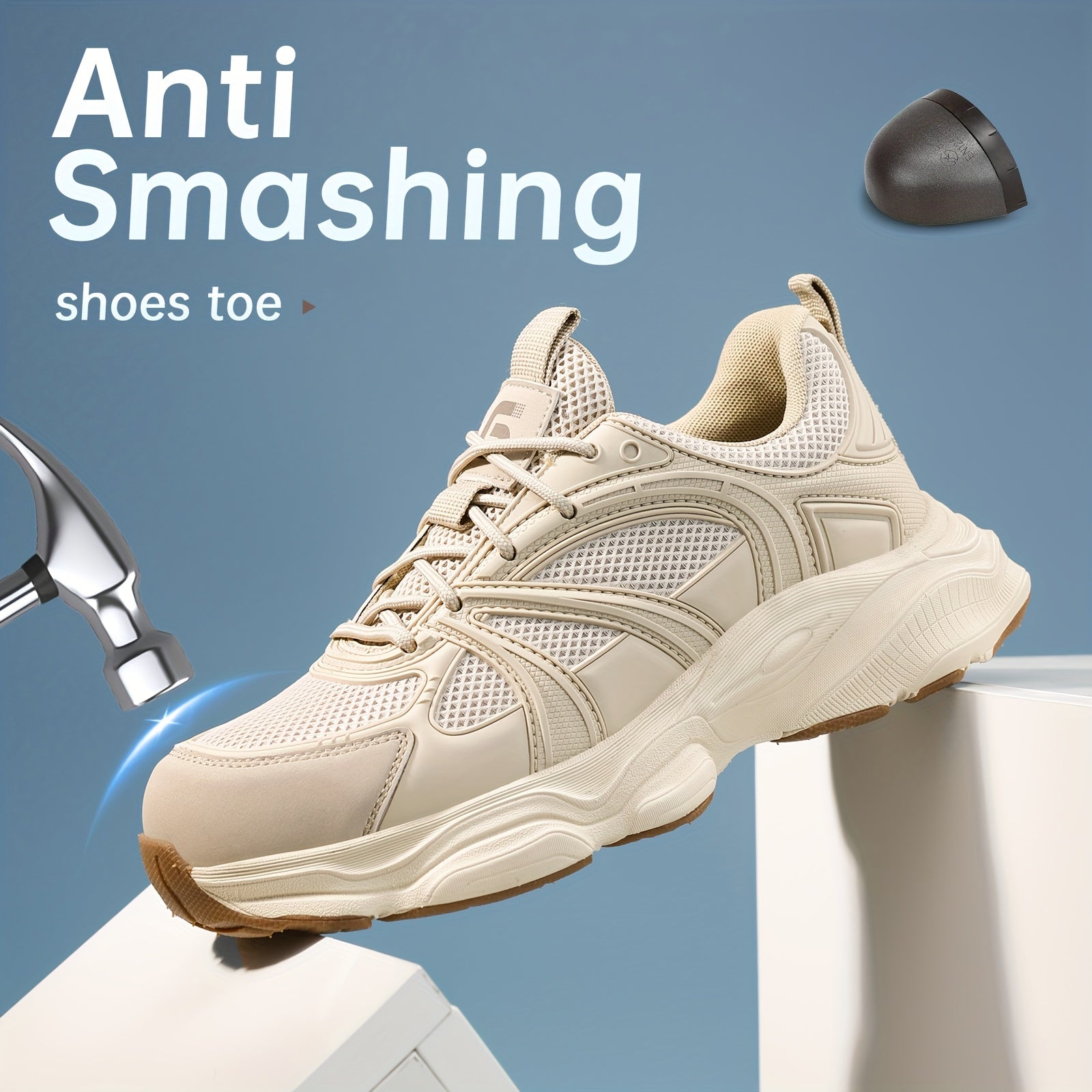 Women's Breathable Low Top Safety Shoes Anti-Smash Puncture Durable EVA