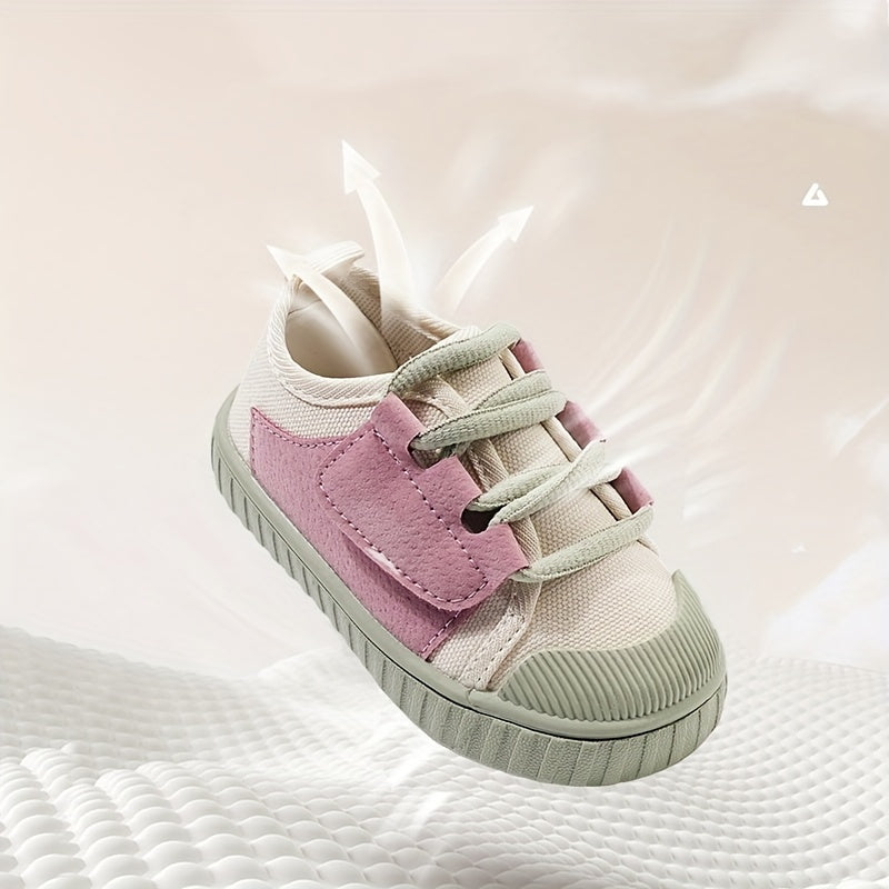 Kids Canvas Shoes Boys Girls Breathable Non-Slip Low Top Rubber Sole