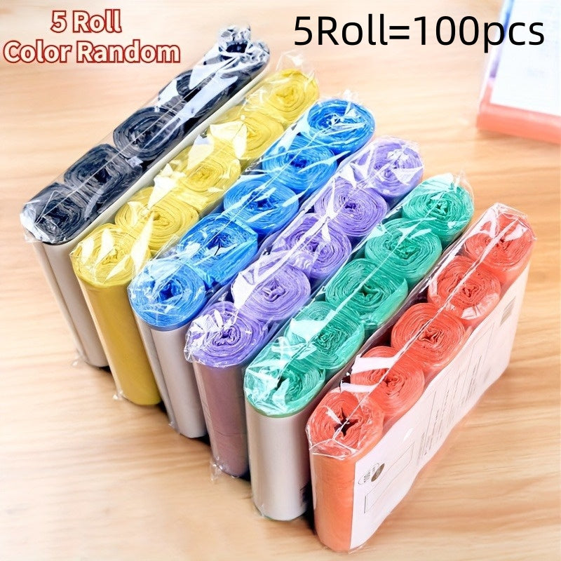 100-Pack Disposable Garbage Bags Set for Kitchen Bathroom and Office
