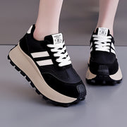 Women's Casual Thick-Sole Sneakers All-Season Comfortable Sport Shoes Beige