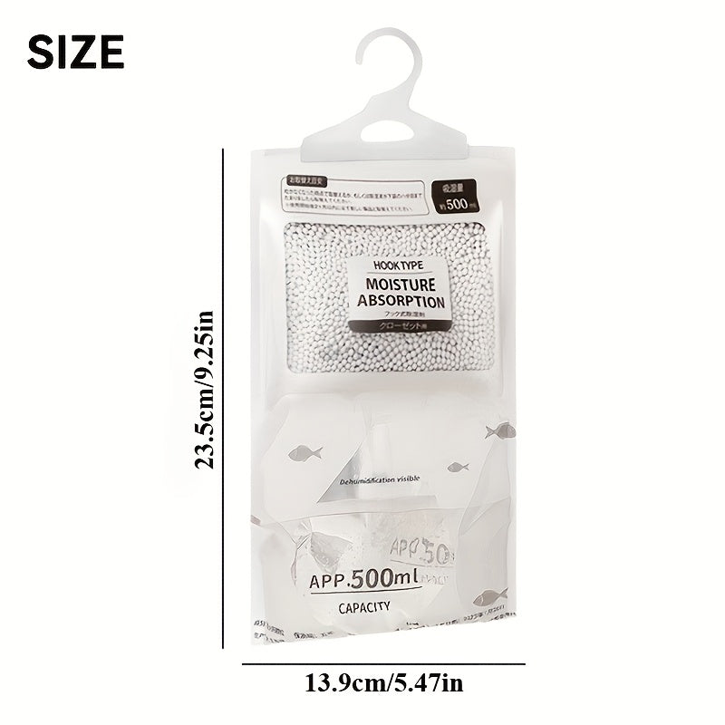 Large Dehumidifier Bags Moisture Absorber for Wardrobes Closets 500ml Transparent