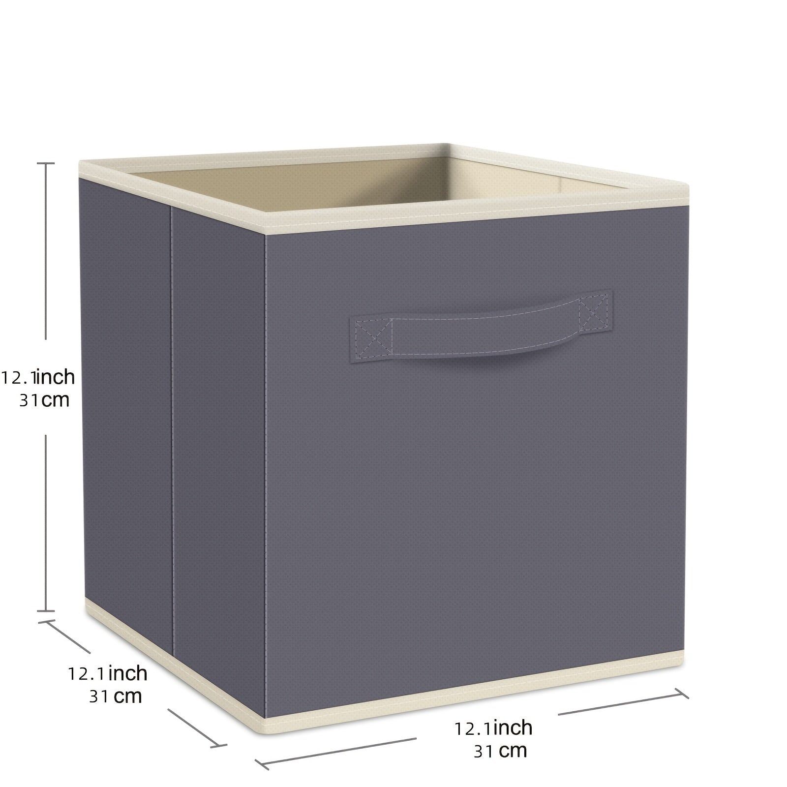 Cajas de almacenamiento plegables de tela para ropa y suministros del hogar, paquete de 6