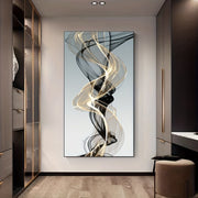 Nordic Modern Abstract Ribbon Oil Painting Canvas Wall Art for Living Room Bedroom Home Decor
