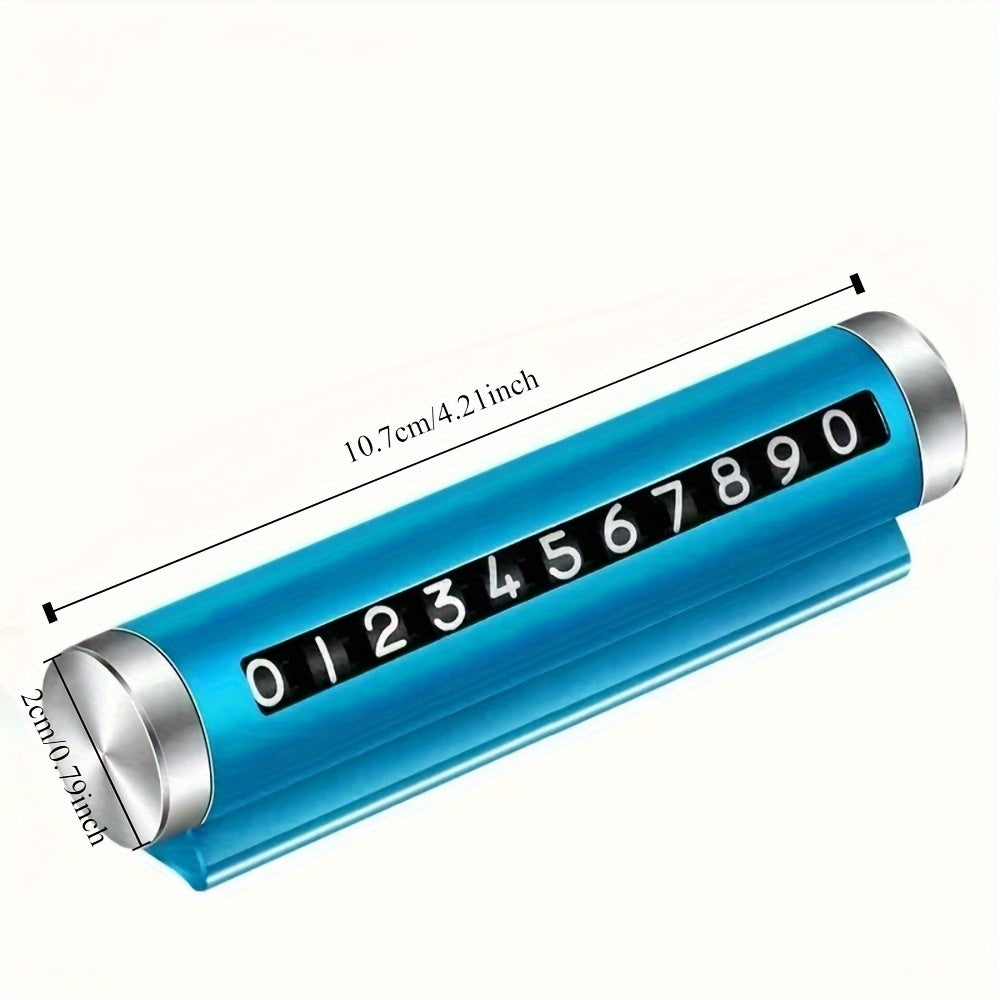 Universal Metal Car Parking Card Aluminum Phone Number Plate Auto Accessories