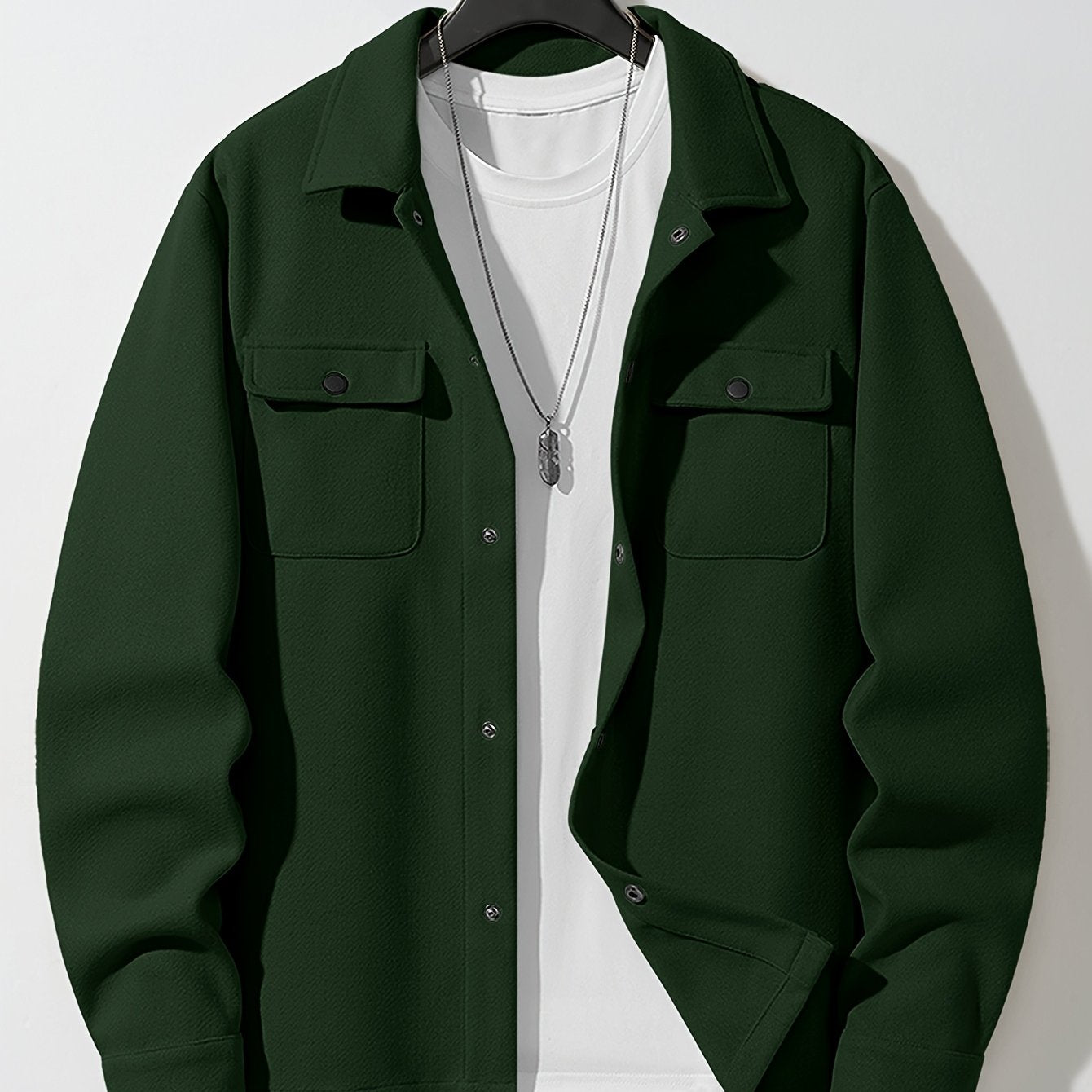 Men's Wool Tweed Jacket Fall Winter Lapel Collar Pockets Regular Fit