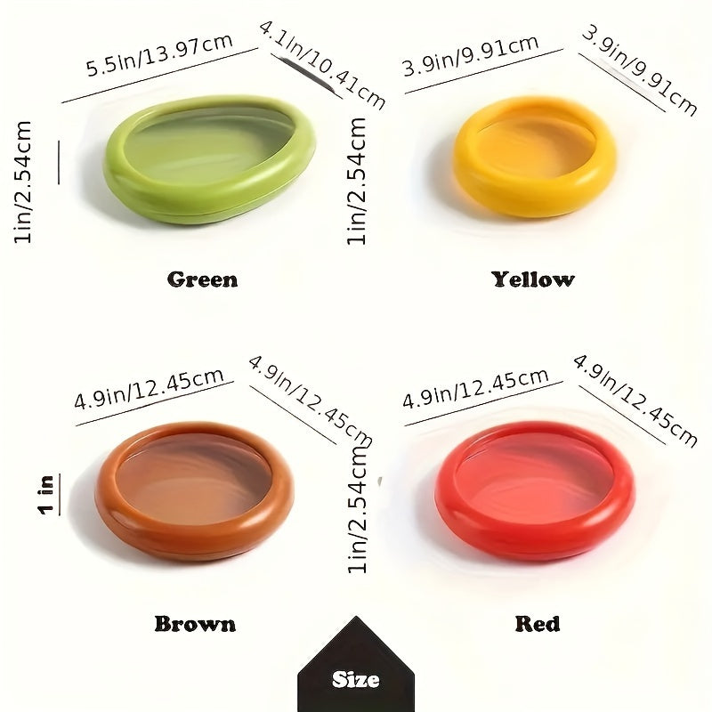 Juego de 4 cajas de silicona para frutas y verduras para el frigorífico reutilizables