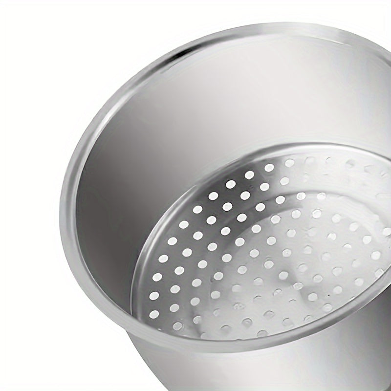Cesta coladora de acero inoxidable para fregadero de cocina con fácil limpieza y ganchos húmedo/seco