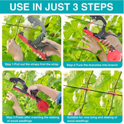 Lightweight Gardening Tool with Adjustable Blade for Plant Support and Vine Binding