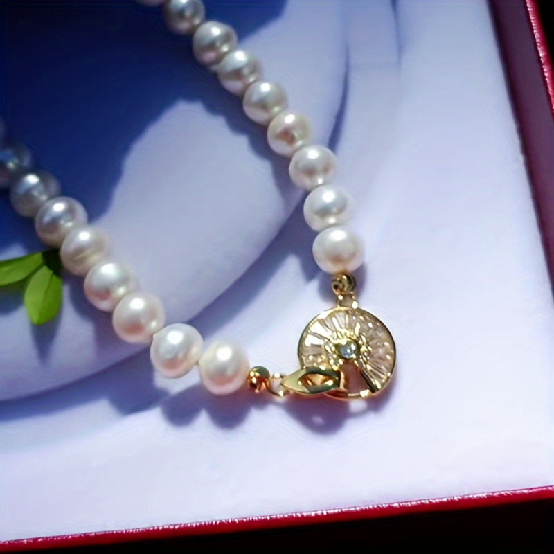 Freshwater Pearl Necklace for Women with Genuine Pearls and Unique Growth Patterns