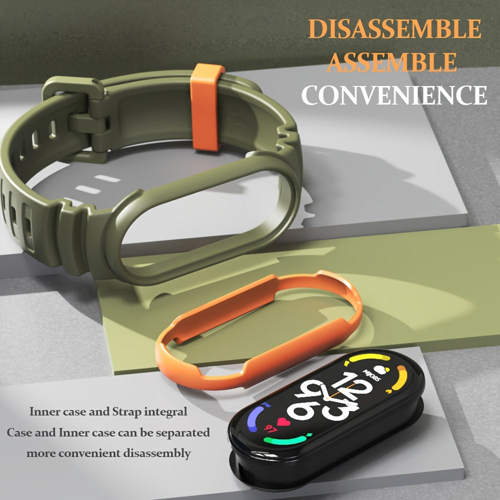 Waterproof TPU Sport Band for Mi Band 5 6 7 Adjustable Durable Replacement Strap