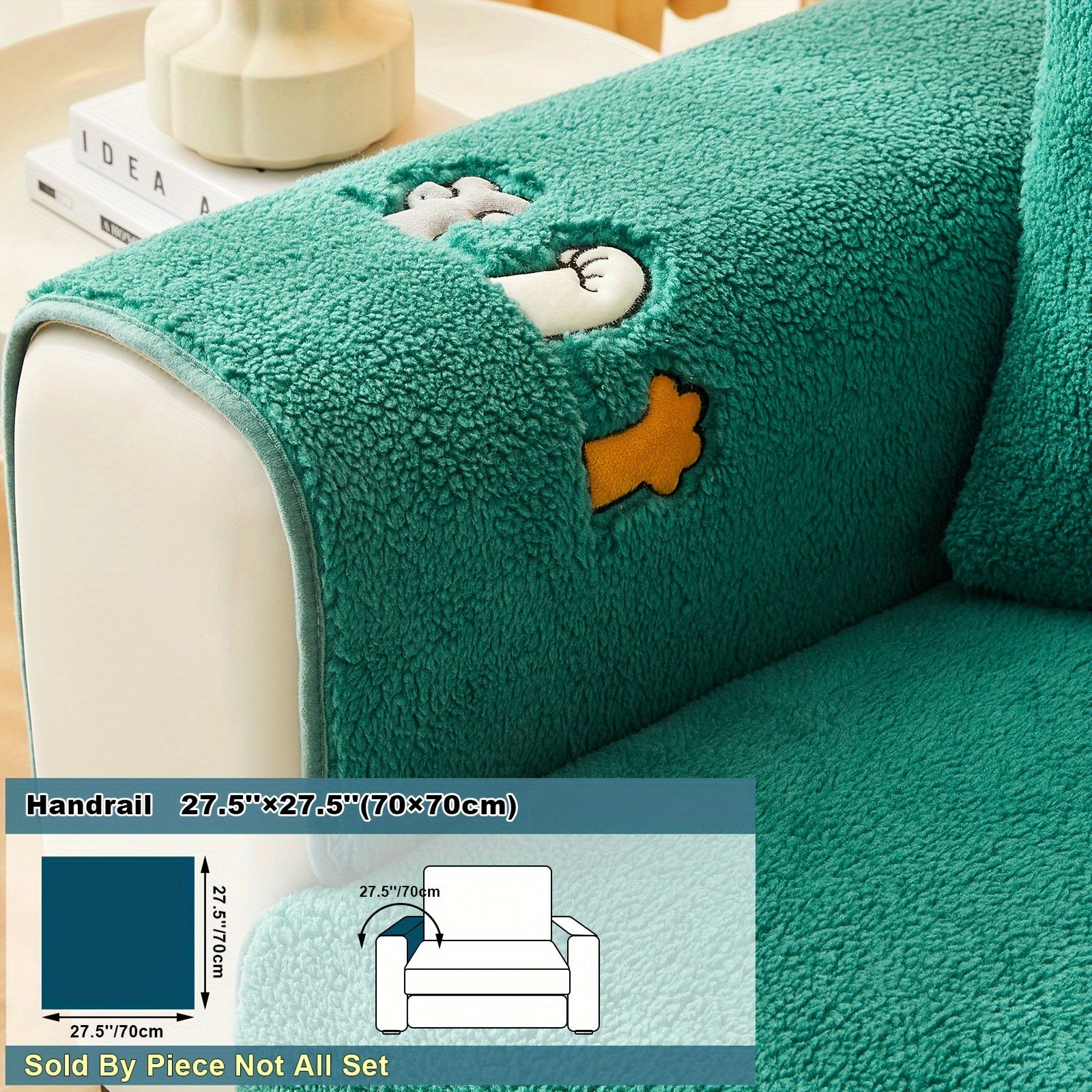 Плюшевый чехол на диван Sherpa, противоскользящий, защитный чехол для мебели для домашних животных для гостиной