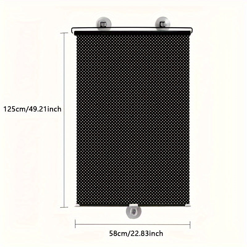 Black PVC Roller Blinds for Kitchen Balcony Sunshade Non-Perforated Retractable