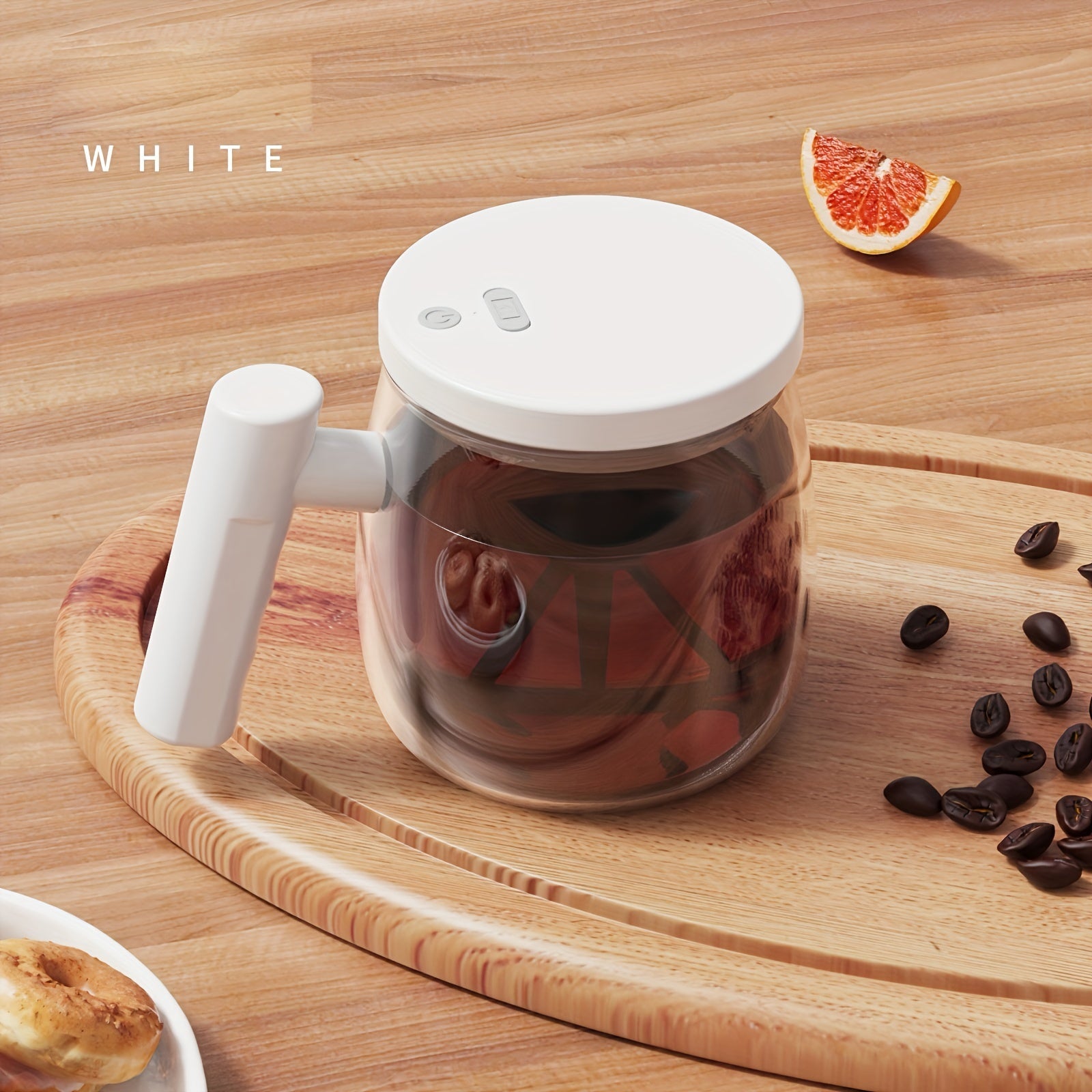 Electric Coffee Mug Fully Automatic Stirring Cup with Glass Material