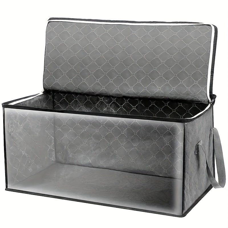 Large Capacity Gray Foldable Storage Box for Clothes and Bedding