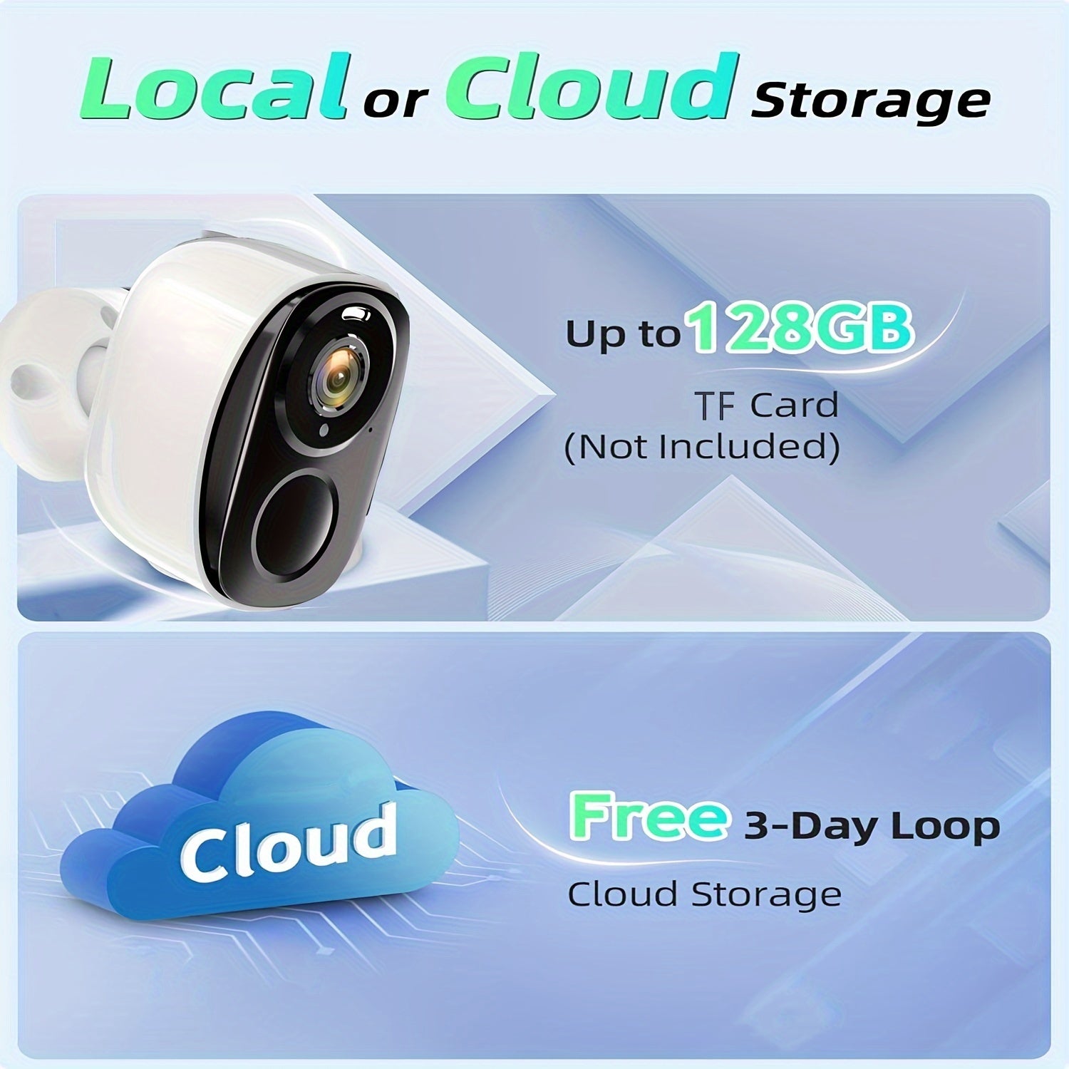 3MP FHD tungi ko'rish, yoritgich, quyosh energiyasida ishlaydigan, insonni aniqlash, ikki tomonlama suhbat va bulutli saqlash bilan jihozlangan simsiz ochiq havodagi xavfsizlik kamerasi. 2.4GHz WiFi bilan rangli tungi ko'rish.