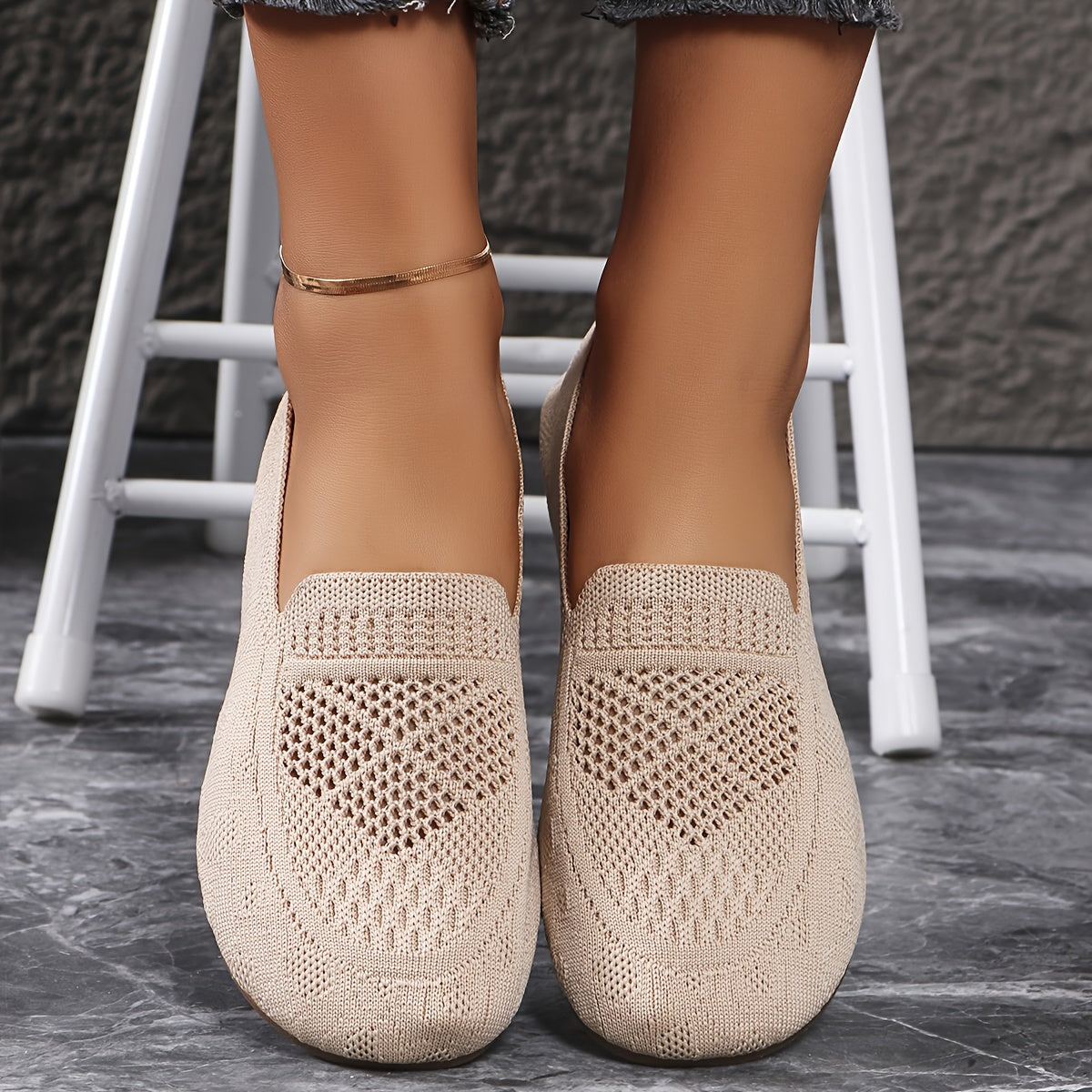 Zapatos de mujer de pie ancho de gran tamaño cómodos para todas las estaciones, interiores y exteriores