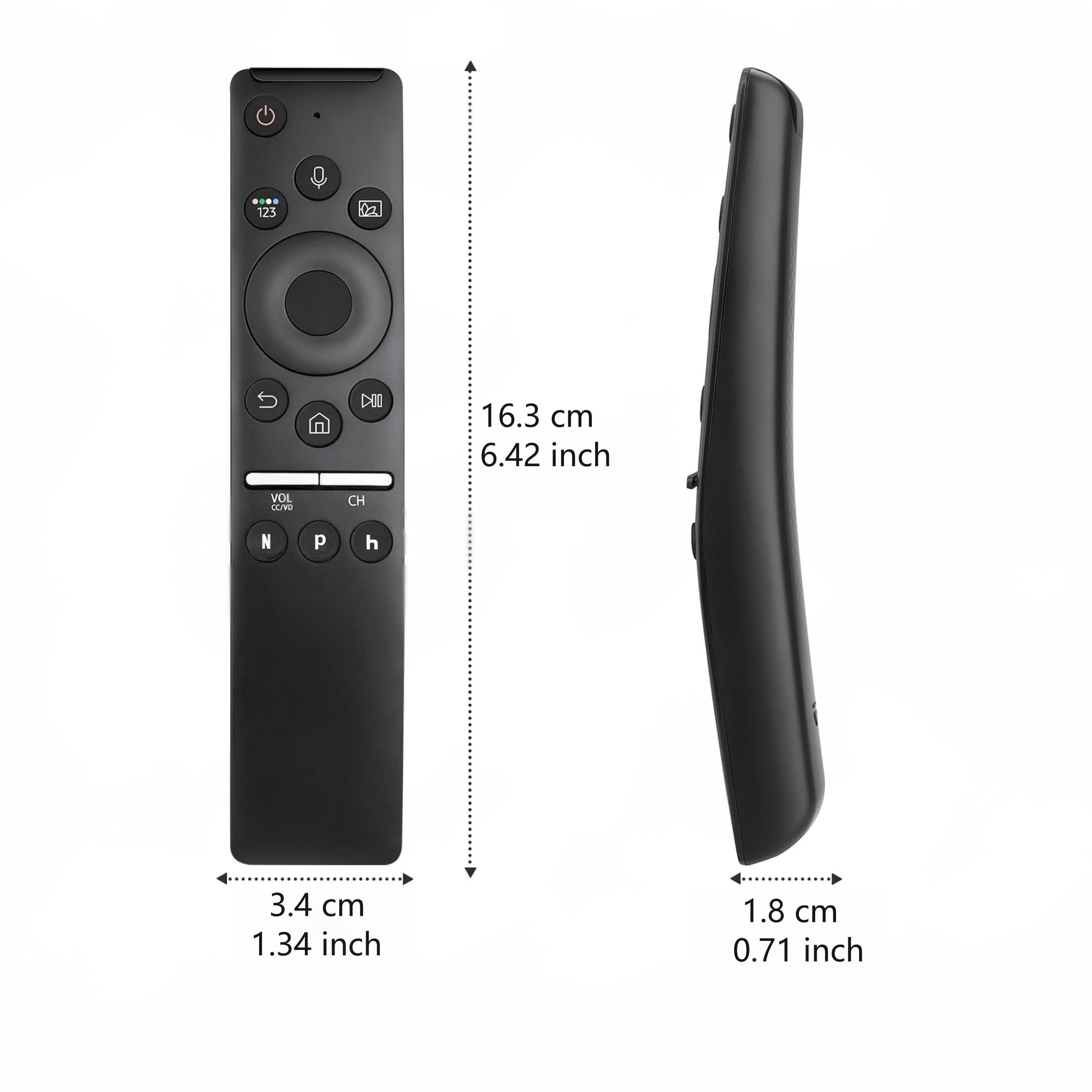 Voice Control Remote for Samsung TVs Wireless Infrared Easy-Pair No Batteries Needed