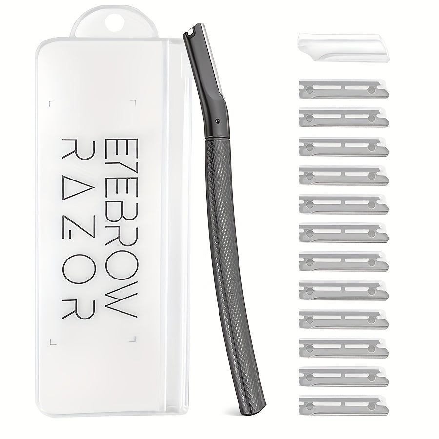 Унисекс инструмент для дермапланинга бровей бритва для лица с 13 запасными лезвиями