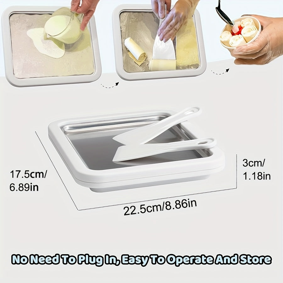 Máquina de helados de acero inoxidable para preparar helados caseros incluye espátulas