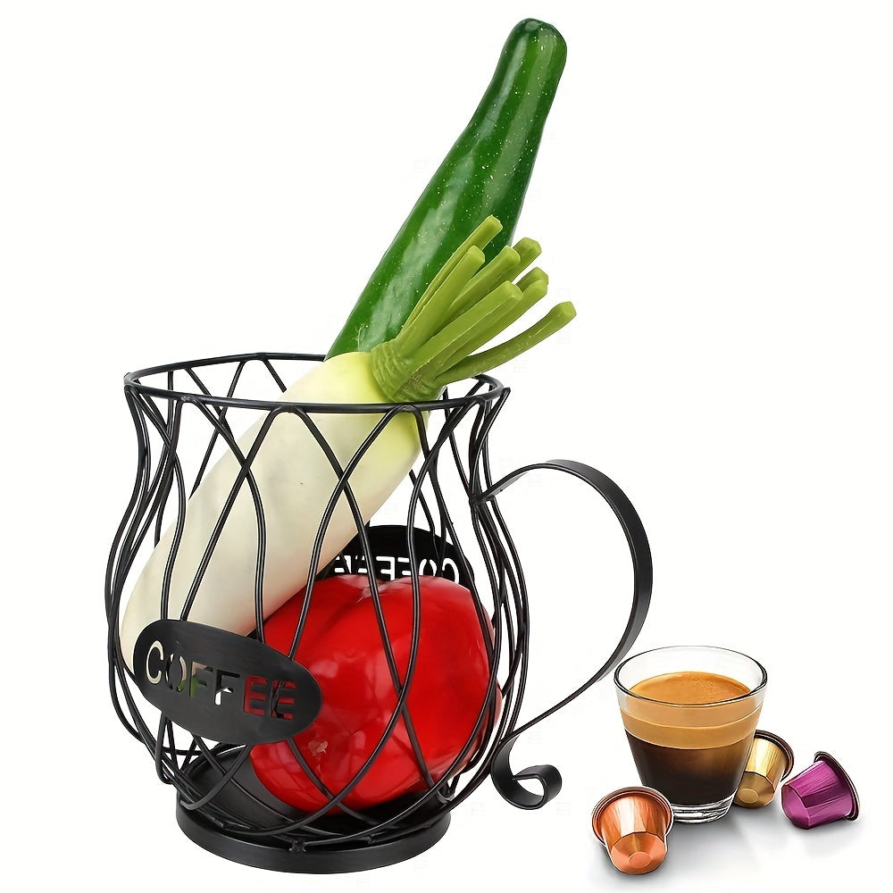 Coffee Pods Organizer Holder Black Large Capacity Capsule Storage Rack