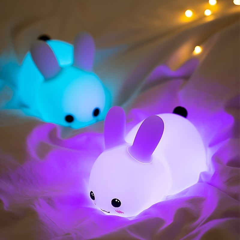 Silicone Night Light with USB Charging Remote Control Dimmable Touch LED for Kids and Bedroom