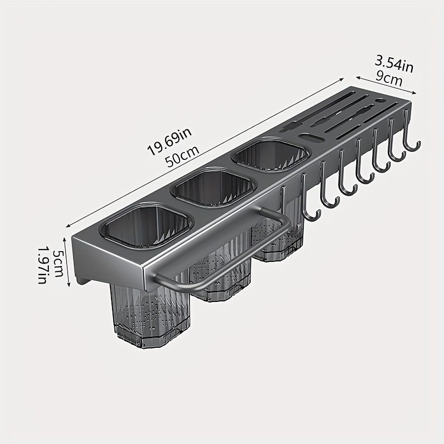 Organizador de almacenamiento para herramientas de cocina, soporte de pared para utensilios y cuchillos