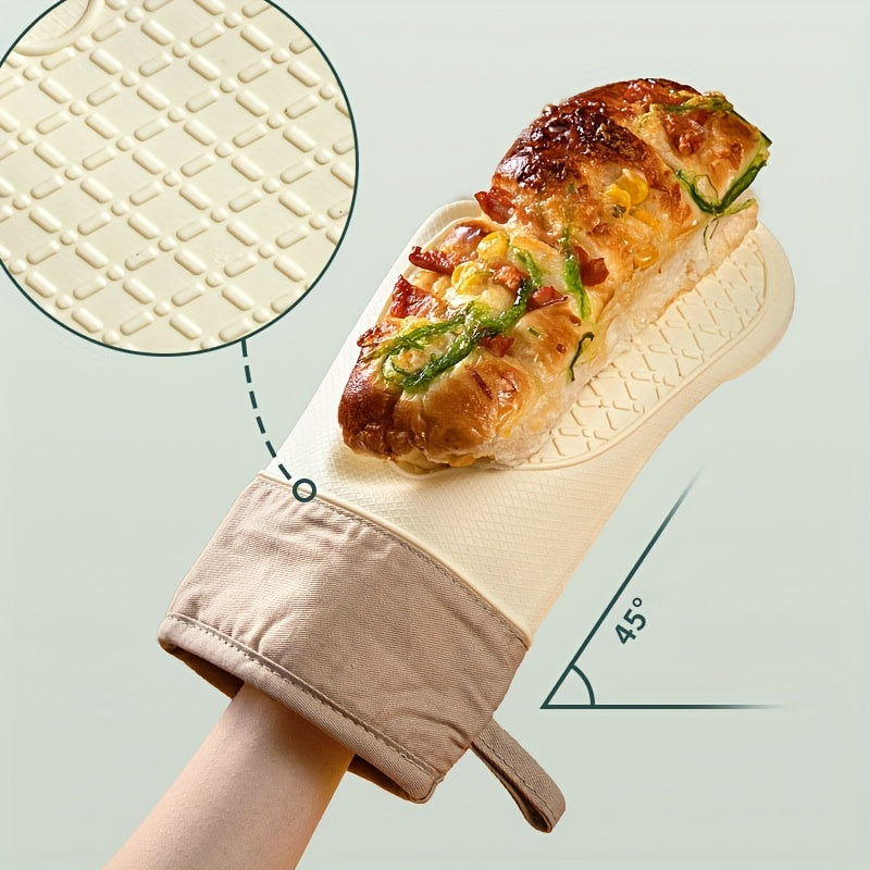 Silicone Rubber Kitchen Gloves Heat-Resistant Anti-Slip Durable Oven Gloves