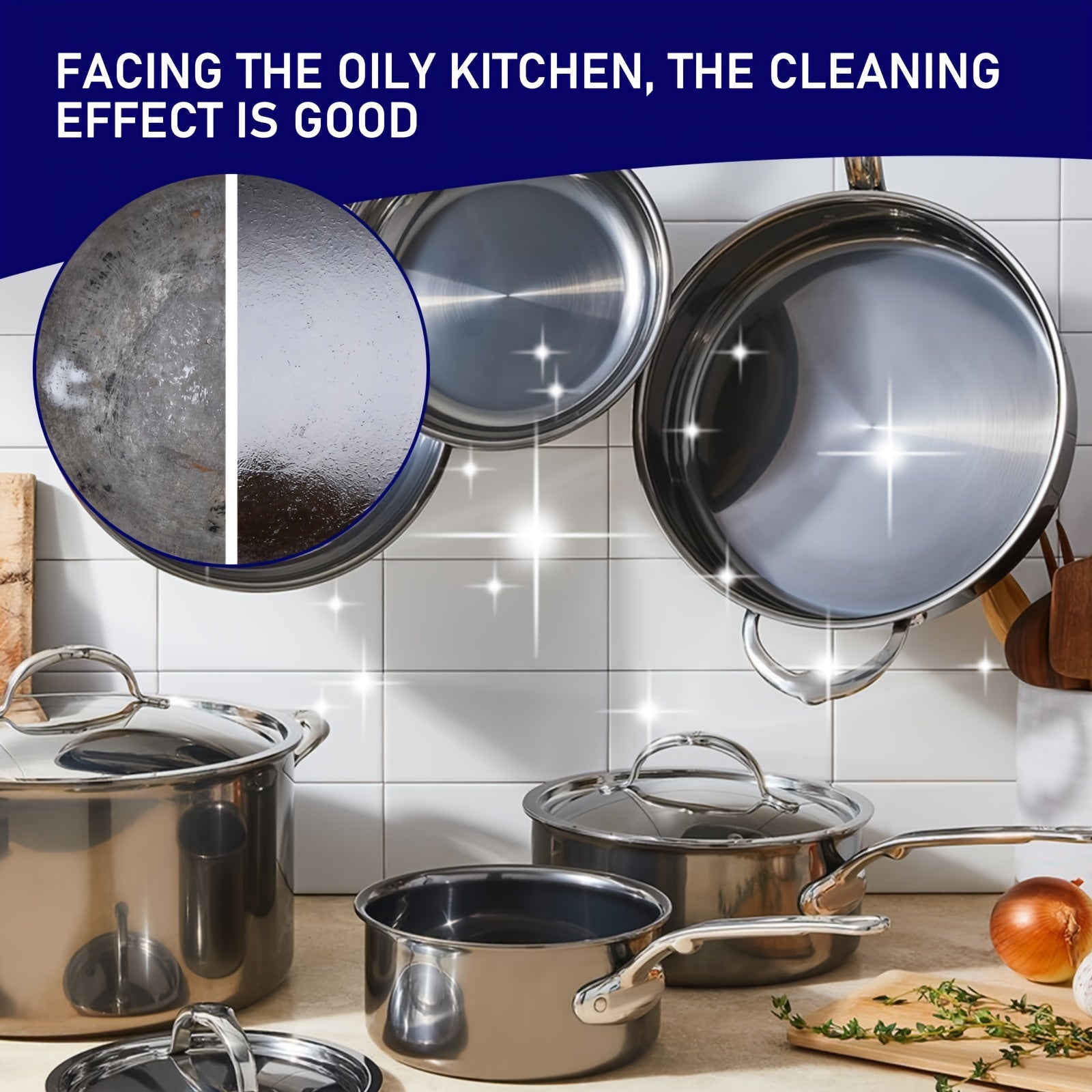 Fish Grease Cleaner Powder for Kitchen Surfaces and Oven Racks