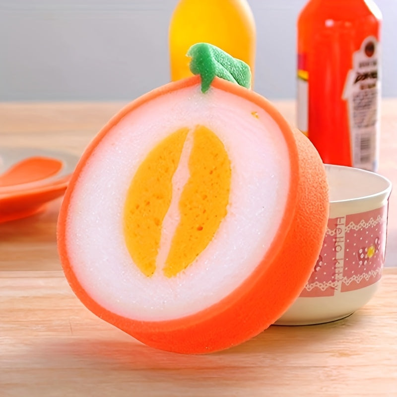 Meva shaklidagi idish cho'tkalari, 4 yoki 8 ta to'plam, ikki tomonlama bosma poliuretan tozalash cho'tkalari, siqilgan tolali material, apelsin va qulupnay dizayni bilan. Uy tozalash uchun mukammal, yashash xonasi, hammom, hojatxona va oshxonada.