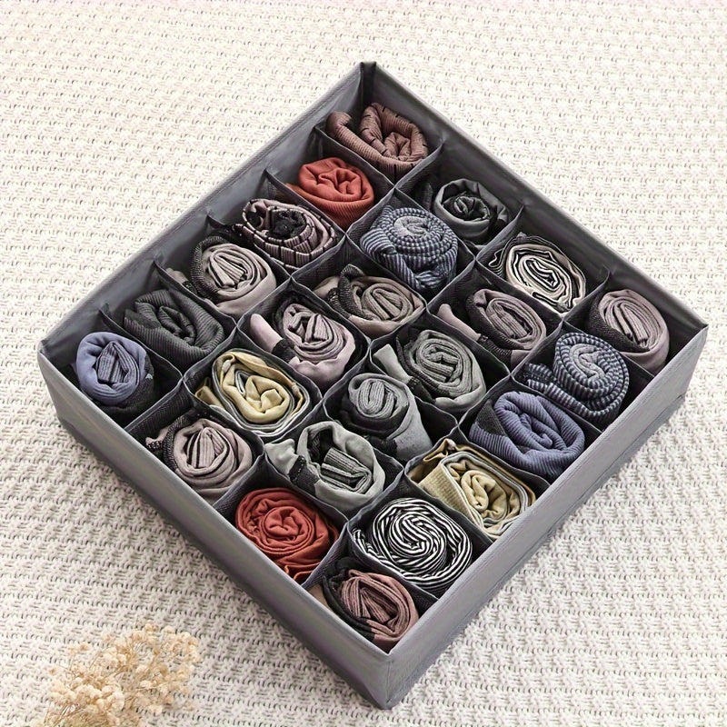 Foldable Storage Organizer Oxford Cloth with PP Board Dividers for Underwear Socks and Space Saving