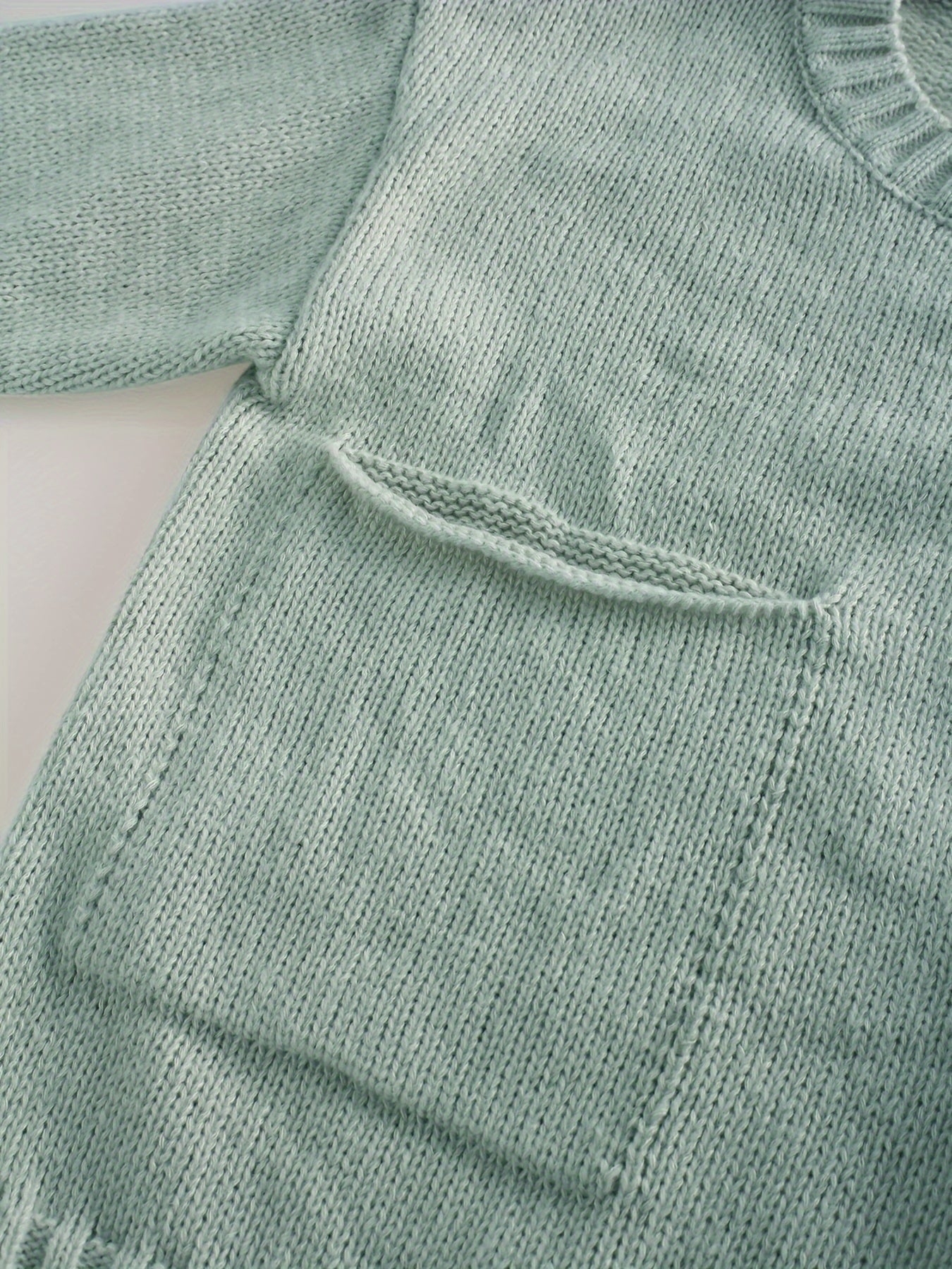 Plus Size Women's Solid Long Sleeve Crew Neck Sweater Fall Winter Casual