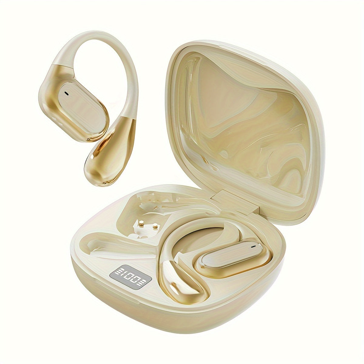 Wireless On-Ear Earbuds with HD Calling and HIFI Bass for Android and iPhone