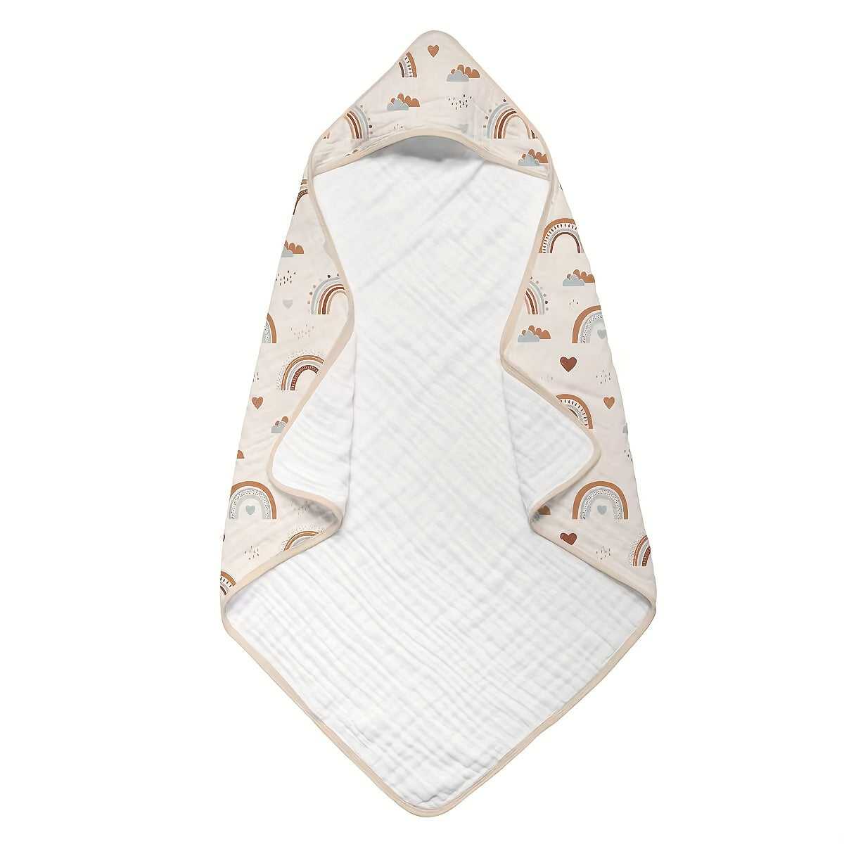 Baby Cotton Hooded Bath Towel for Infants 0-3 Years Soft Absorbent