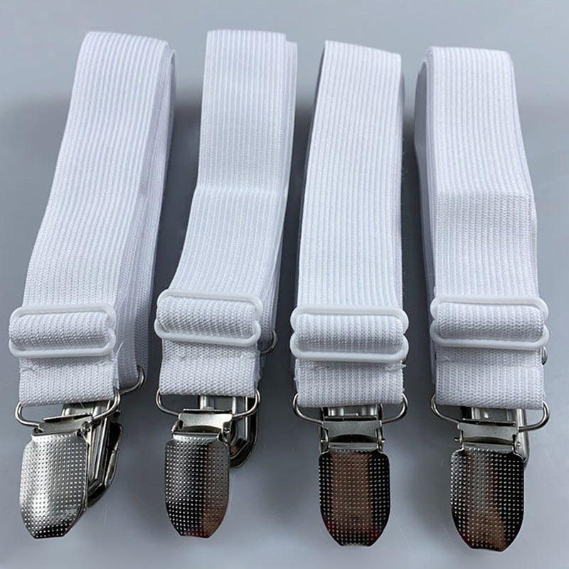 Set of 4 Non-Slip Sheet Clips and Fasteners for Fitted Sheets and Mattress Covers