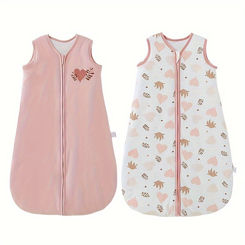 Kids' Sleeping Bag Two-Piece Set for Autumn and Winter 1.5 Tog Printed Design