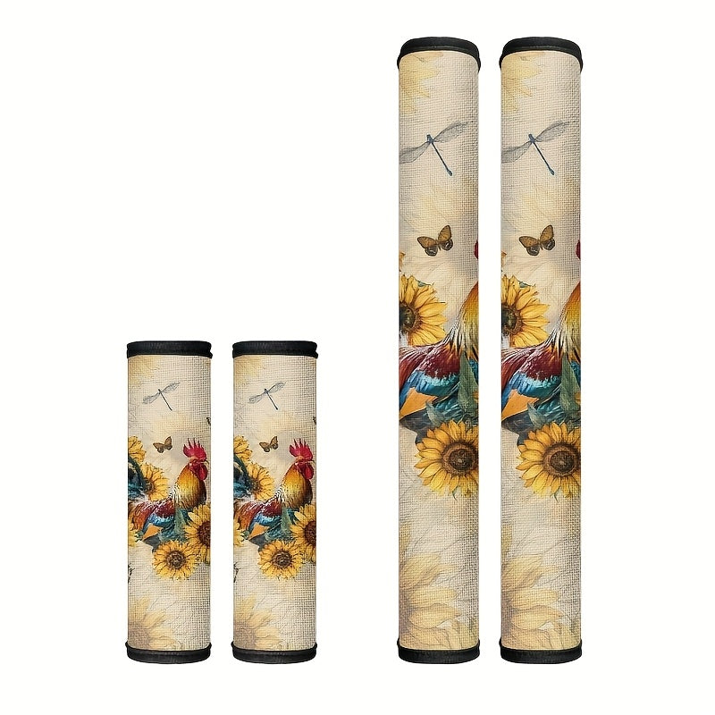 4-to'plam Qo'ycha Tasviri Muzlatgich Qo'lqoplari Polyester Antiskid Oshxona Dekori