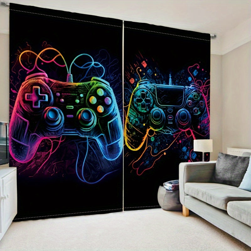 Two Player Game Controller Curtain Semi-Transparent Privacy Living Room Bedroom