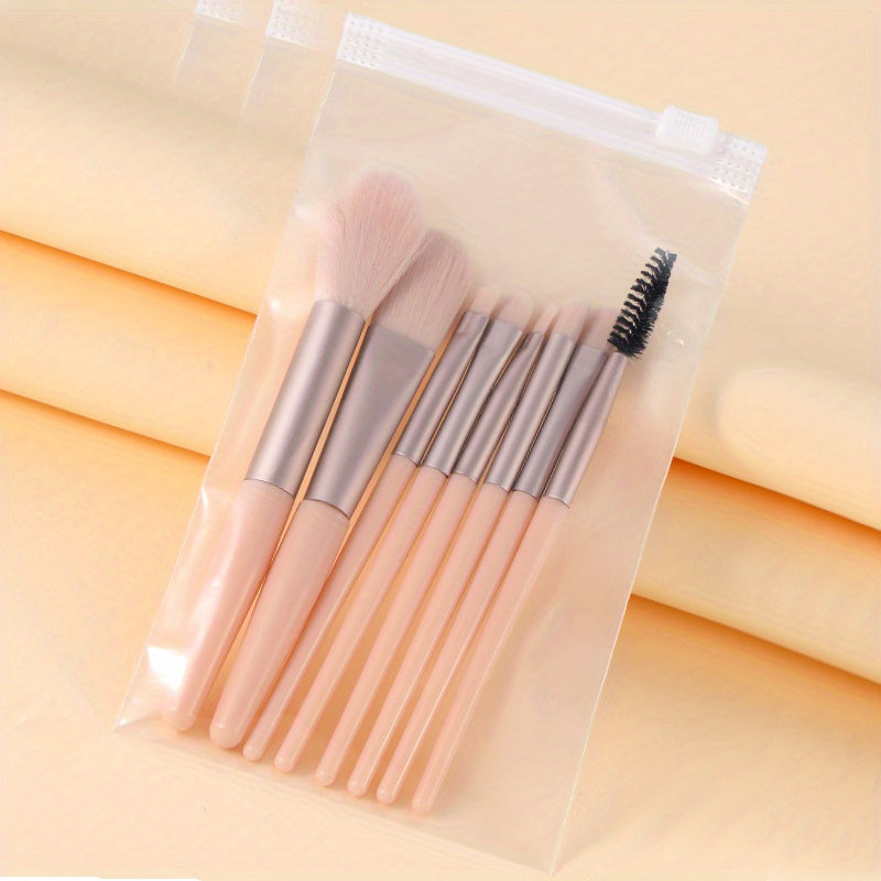 Women Mini Makeup Brush Set with Storage Bag Soft Hair for Face Eyes