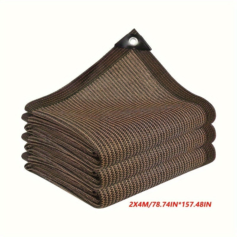 Outdoor Sunshade Net Brown for Travel Picnic Poolside Protection 91-100% Shade