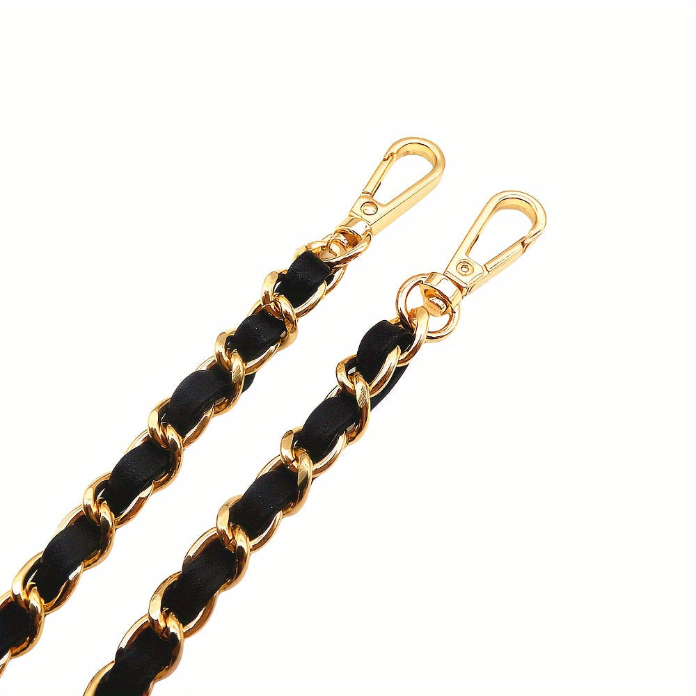 Faux Leather Chain Strap 1cm Wide 47.2 Inches for Handbags and Purses