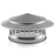 Stainless Steel Chimney Cap 20.32cm Round Vent Pipe Rain Cover Mesh Screen